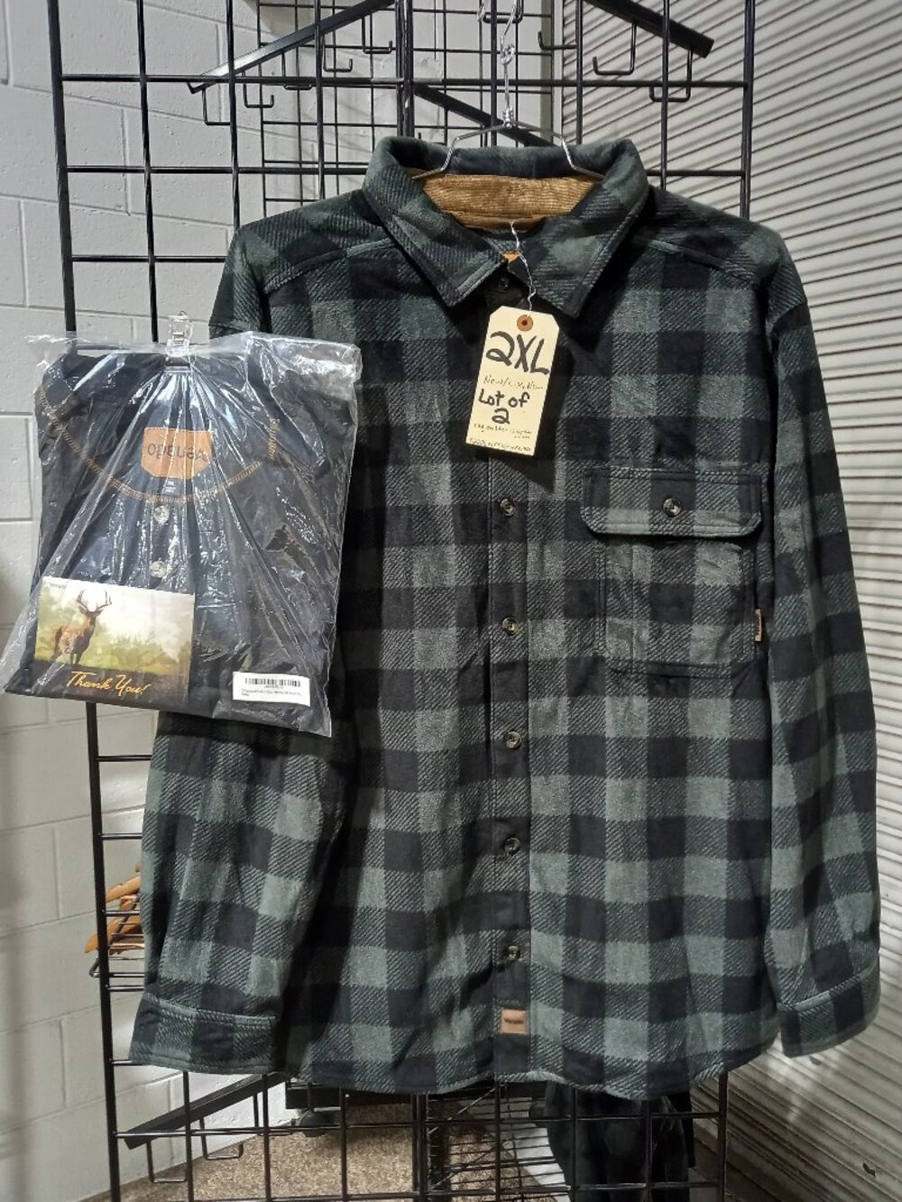 Men's Long Sleeve Fleece Shirt + Long Sleeve Flex Henley | 2XL